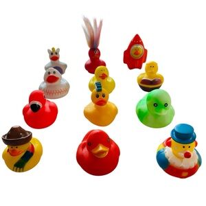 12 Ducks 2" bundle Rubber Ducks Bulk 12 Pieces Fun Assortment Colorful toys New